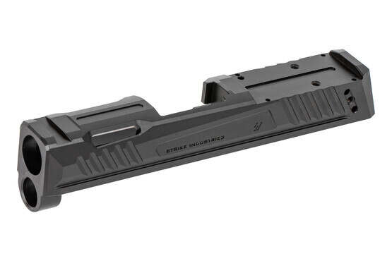 Strike Industries Strike Slide for Sig Sauer P365 is made from 17-4 steel and includes rear charging handles